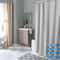 Elle Décor White Soft Touch Waterproof Fabric Shower Curtain Liner